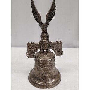 Vintage PASS AND STOW bell ornate metal Eagle ringer United States Philadelphia